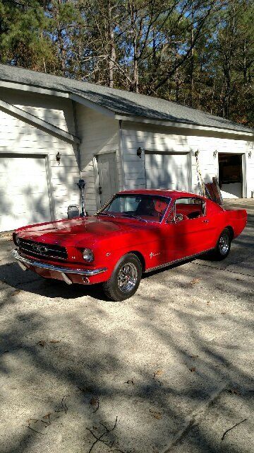 1965 Red Ford Mustang Fastback