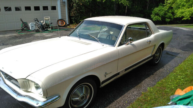 1965 White Ford Mustang