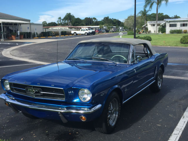 1965 Blue Ford Mustang Convertible