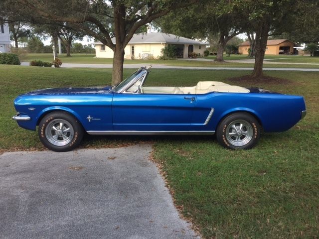 1965 Blue Ford Mustang Convertible