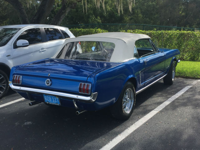 1965 Blue Ford Mustang Convertible
