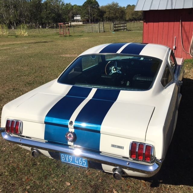 1965 White Ford Mustang Fastback