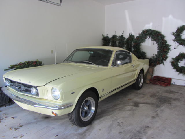 1965 Yellow Ford Mustang 2 dr