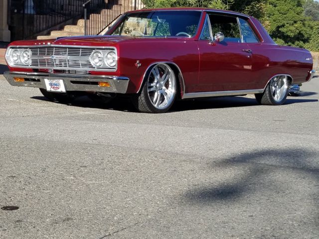 1965 Matador red Chevrolet Malibu Coupe