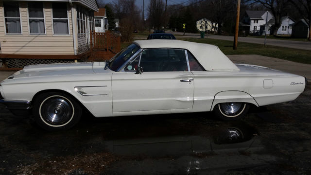 1965 White Ford Thunderbird Convertible
