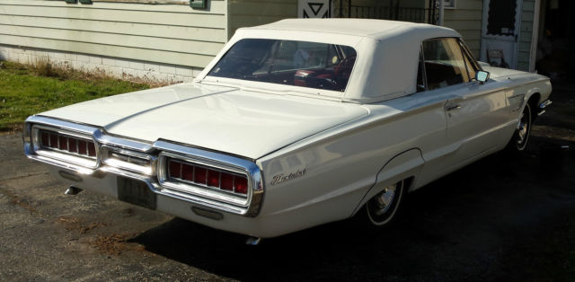 1965 White Ford Thunderbird Convertible