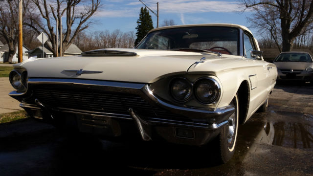 1965 White Ford Thunderbird Convertible