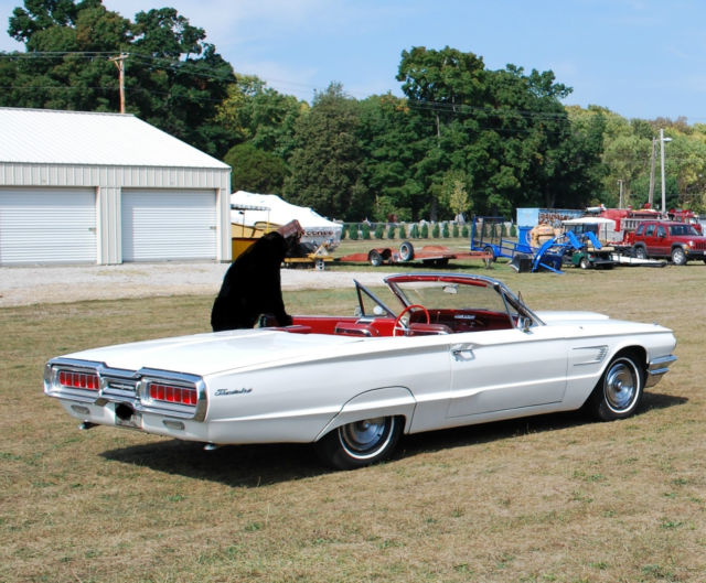 1965 White Ford Thunderbird Convertible