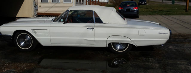 1965 White Ford Thunderbird Convertible