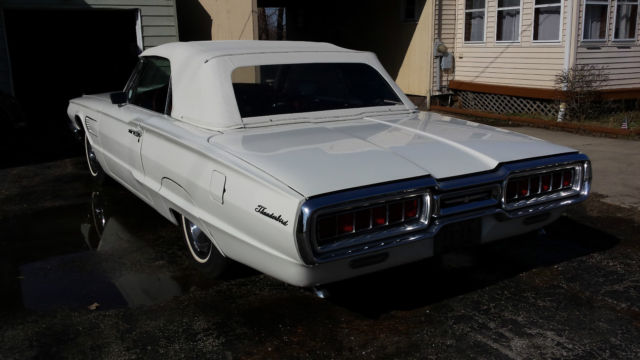 1965 White Ford Thunderbird Convertible