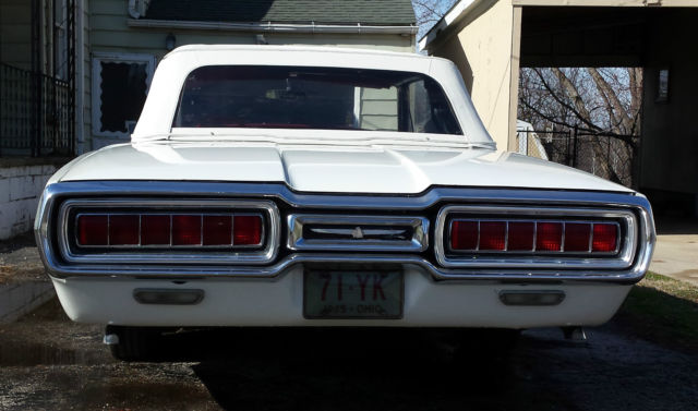 1965 White Ford Thunderbird Convertible