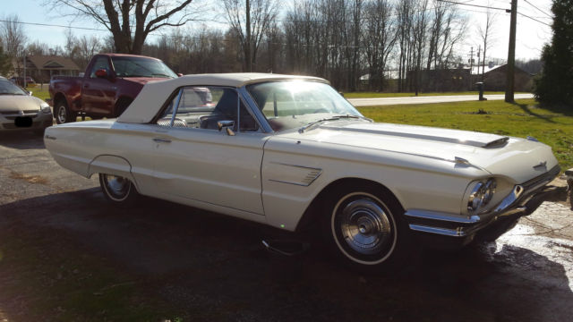 1965 White Ford Thunderbird Convertible