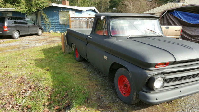 1966 Black Chevrolet C-10