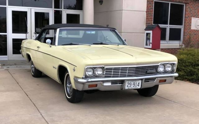 1966 Yellow Chevrolet Impala Convertible