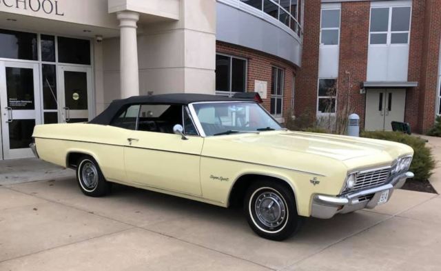 1966 Yellow Chevrolet Impala Convertible