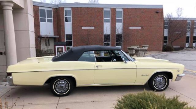 1966 Yellow Chevrolet Impala Convertible