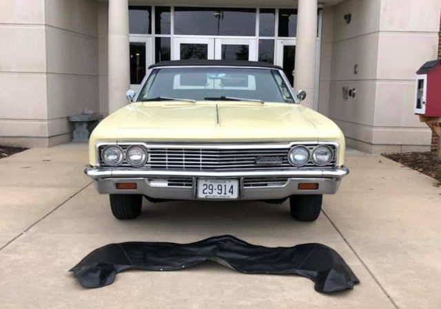1966 Yellow Chevrolet Impala Convertible