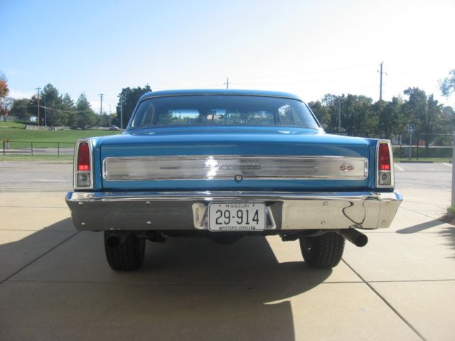 1966 Blue Chevrolet Nova Coupe