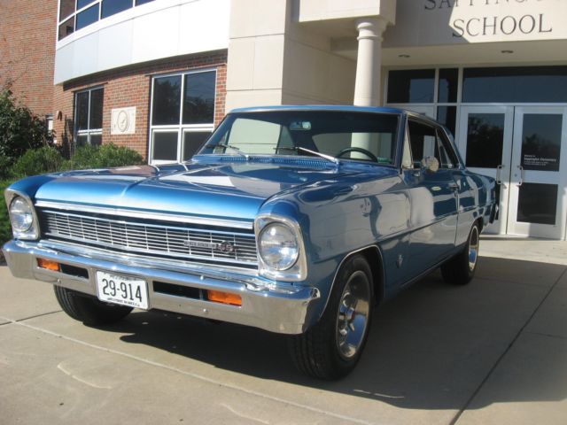 1966 Blue Chevrolet Nova Coupe