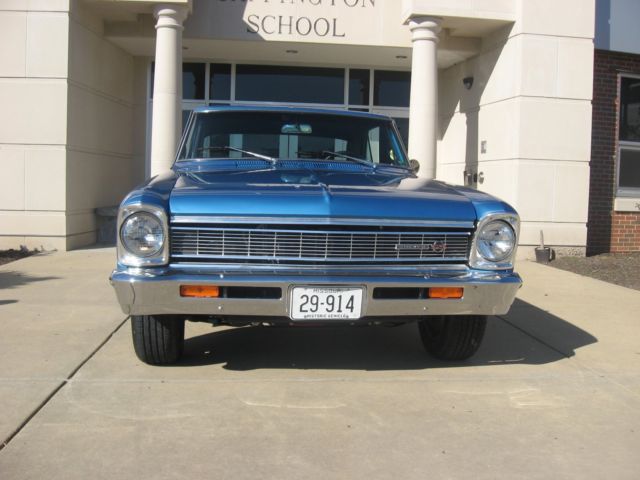 1966 Blue Chevrolet Nova Coupe