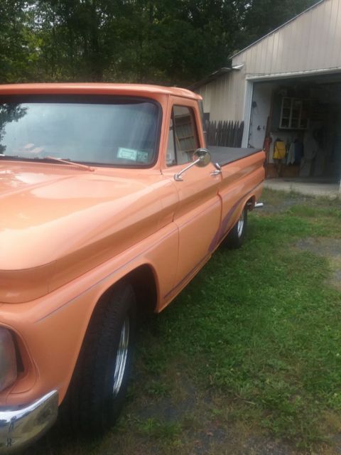 1966 Orange Chevrolet C-10 Standard Cab Pickup