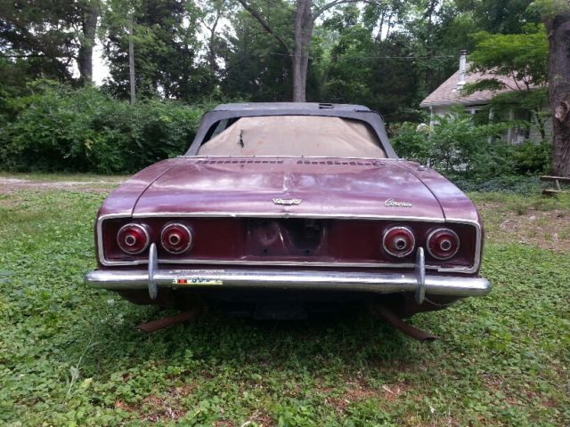 1966 Maroon Chevrolet Corvair Convertible