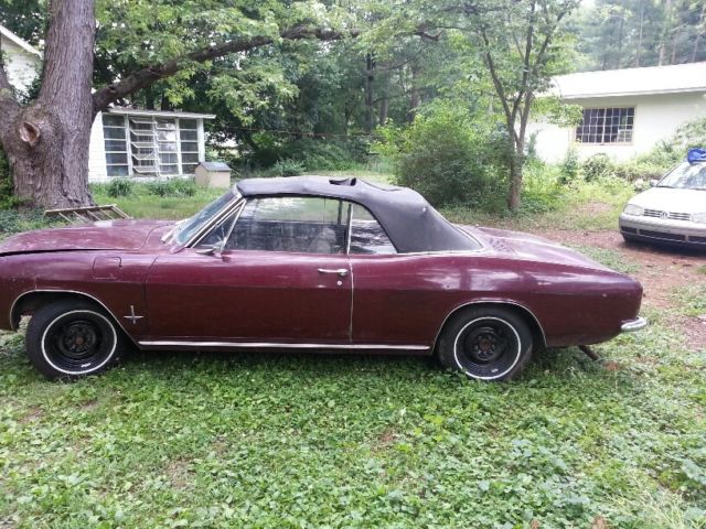 1966 Maroon Chevrolet Corvair Convertible