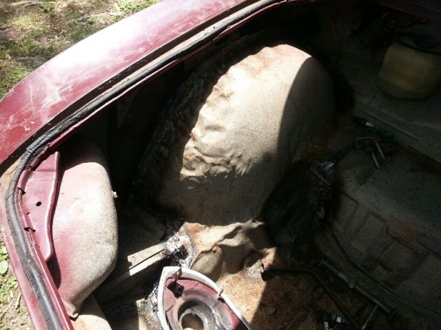 1966 Maroon Chevrolet Corvair Convertible