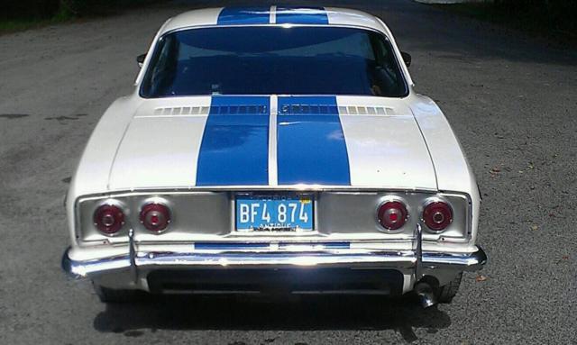 1965 White/Blue Racing Stripes Chevrolet Corvair Coupe