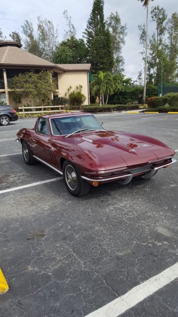 1966 Milano maroon Chevrolet Corvette Coupe