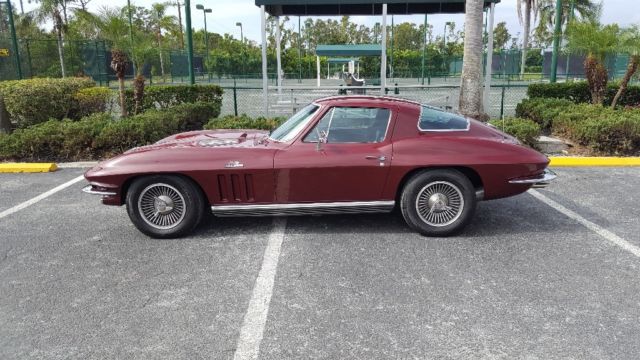 1966 Milano maroon Chevrolet Corvette Coupe