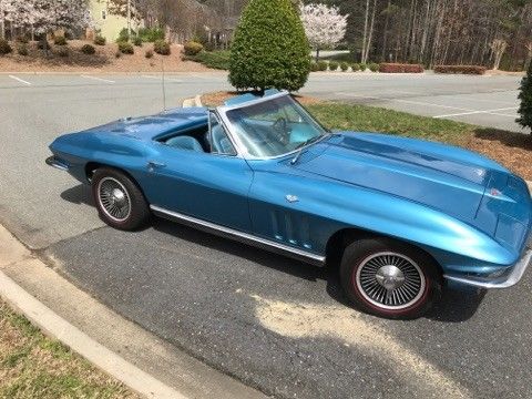 1966 Blue Chevrolet Corvette Convertible