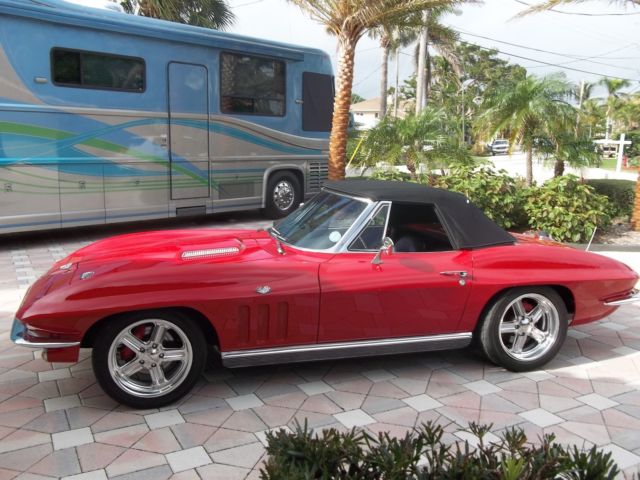 1966 Red Chevrolet Corvette Convertible