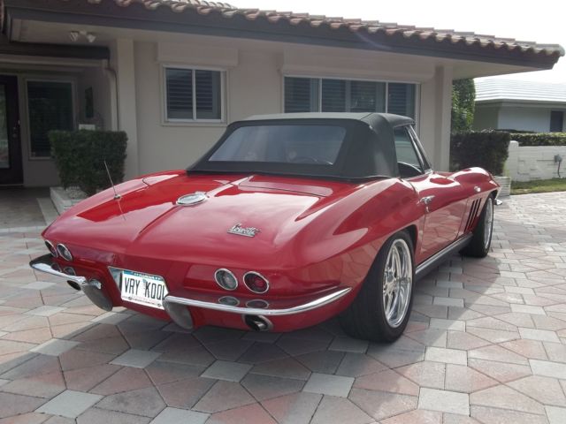 1966 Red Chevrolet Corvette Convertible