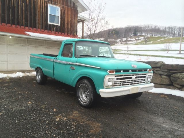 1966 Green Ford F-100 Standard Cab Pickup