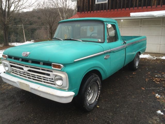 1966 Green Ford F-100 Standard Cab Pickup