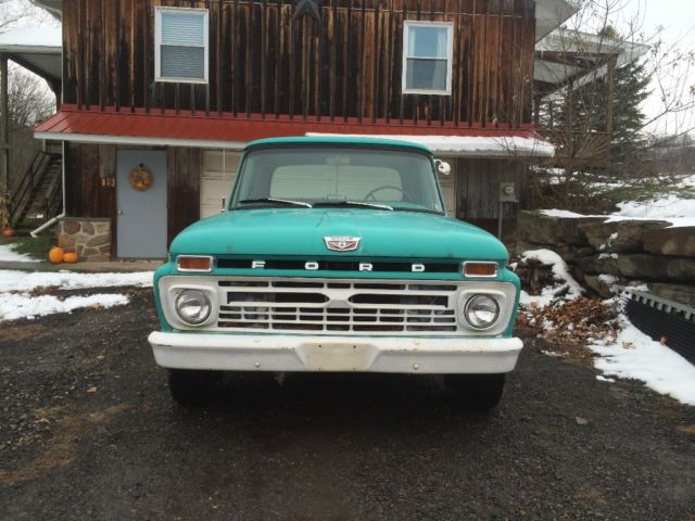 1966 Green Ford F-100 Standard Cab Pickup