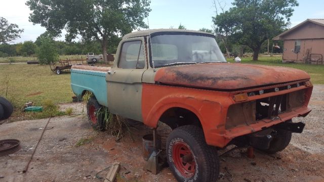 1966 Red Ford F-100