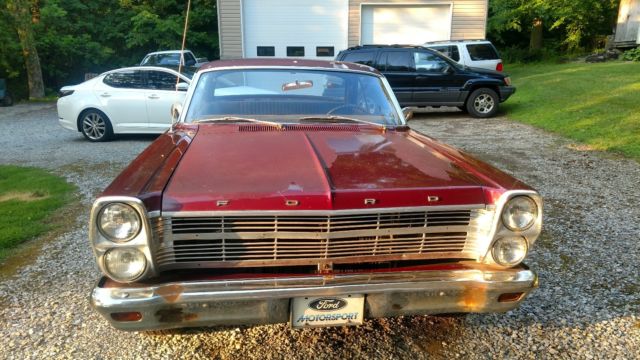 1966 Maroon Ford Fairlane 2 door