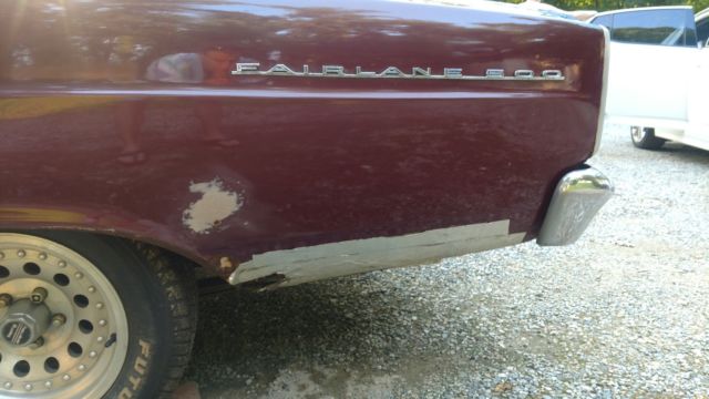 1966 Maroon Ford Fairlane 2 door