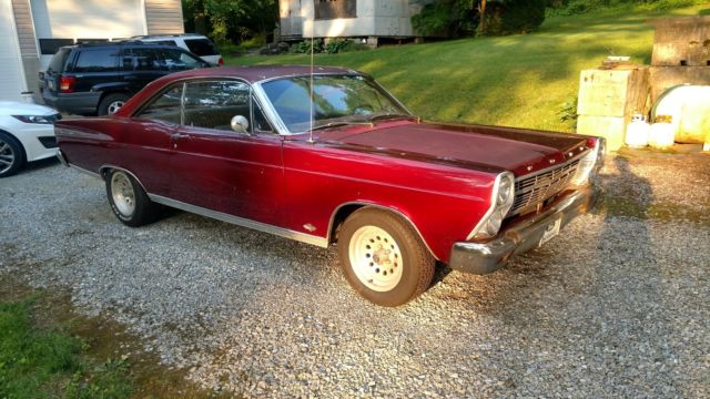 1966 Maroon Ford Fairlane 2 door