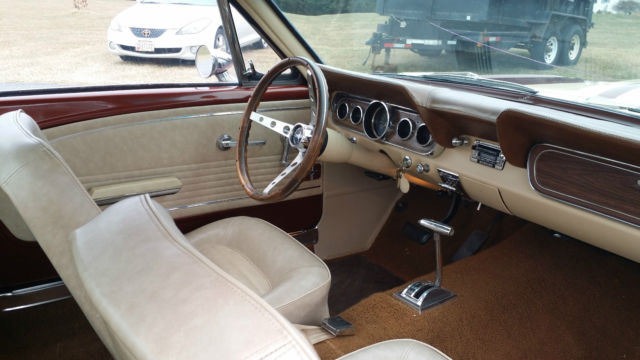 1966 Emberglow with Parchment strip Ford Mustang Fast back