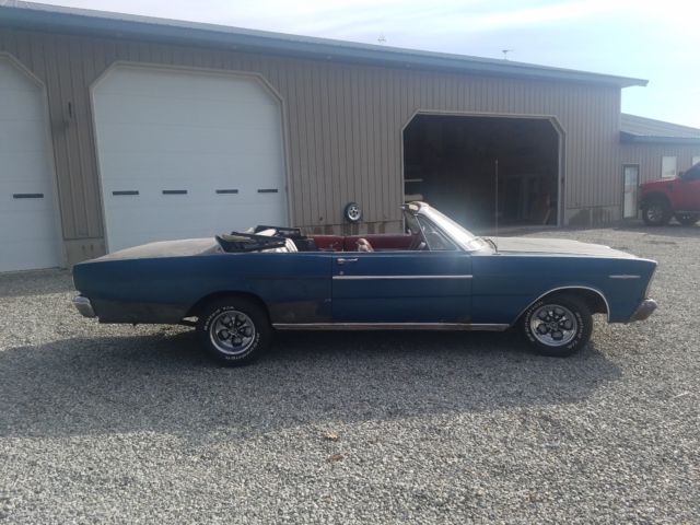 1966 Blue Ford Galaxie Convertible