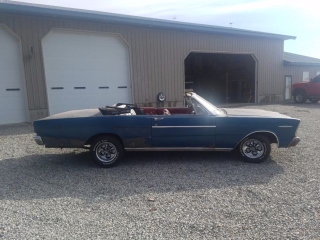 1966 Blue Ford Galaxie Convertible