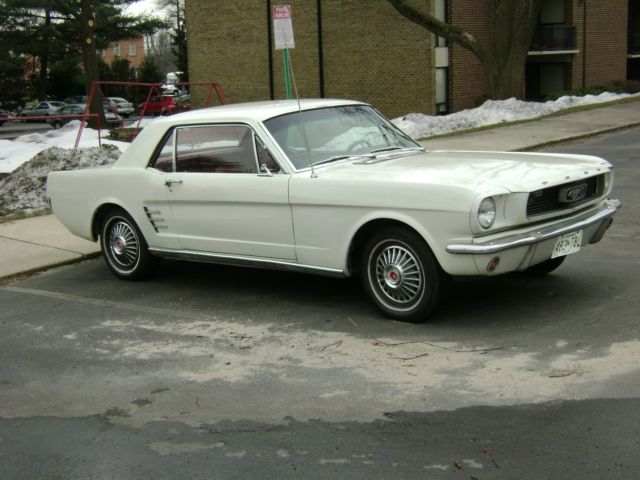 1966 White Ford Mustang Coupe