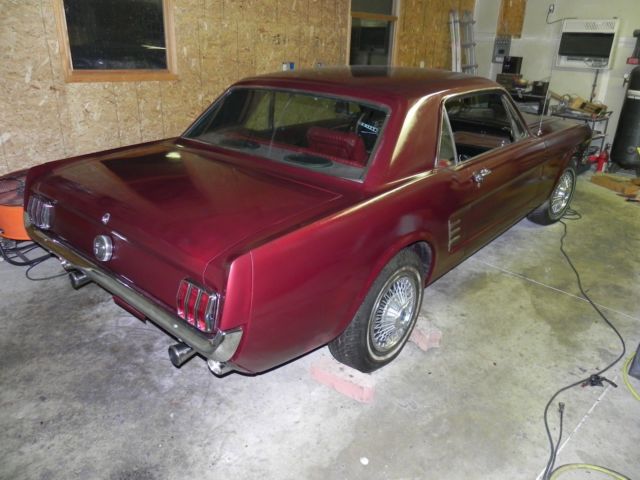 1966 Burgundy Ford Mustang Coupe