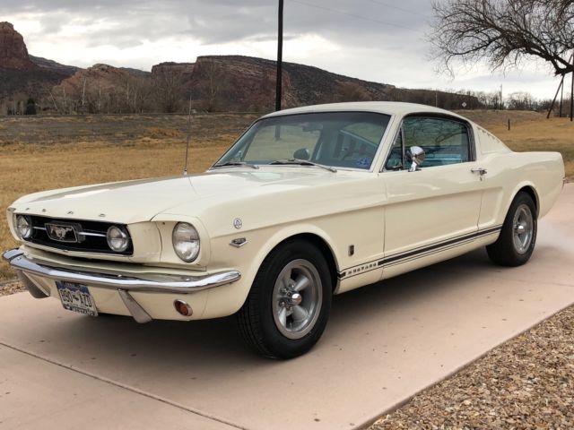 1966 White Ford Mustang Fastback