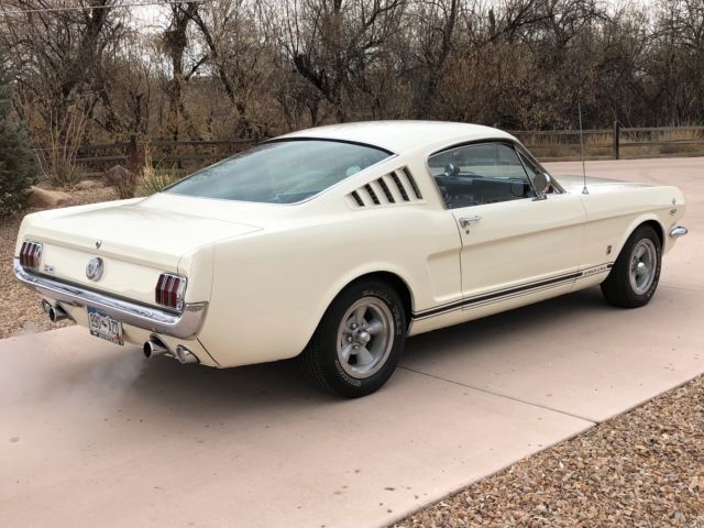 1966 White Ford Mustang Fastback