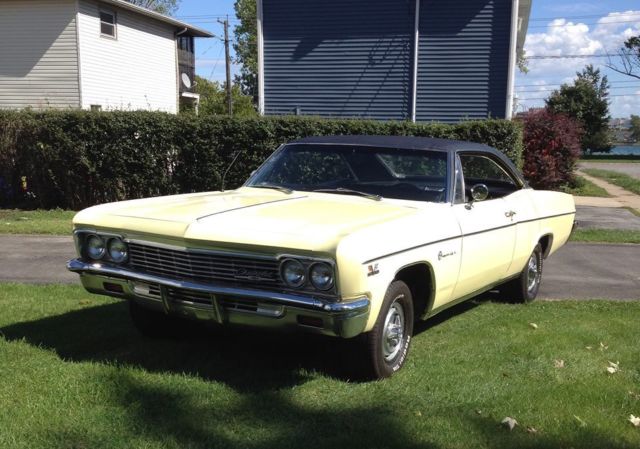 1966 yellow Chevrolet Impala Coupe