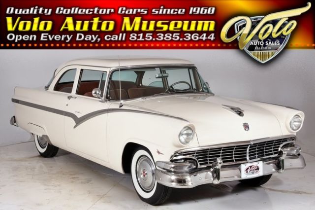 1956 White Ford Fairlane Sedan